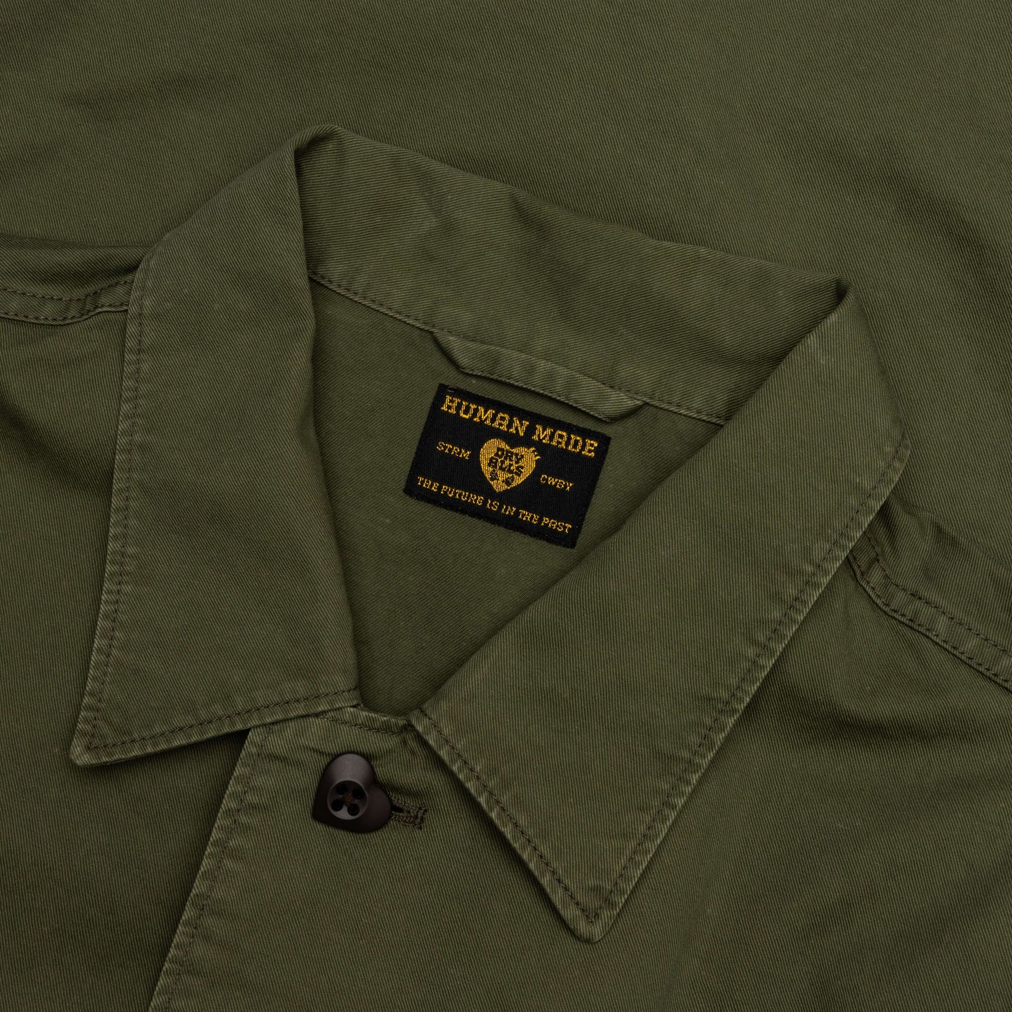 Patched Military Shirt Olive Drab