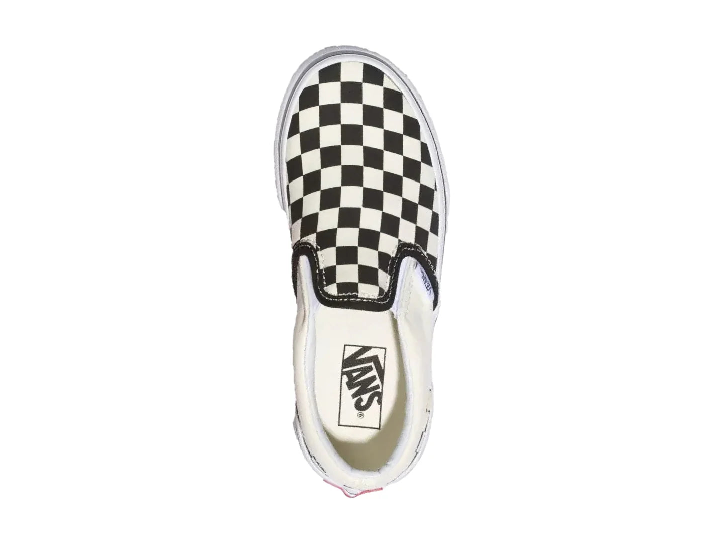 Tenis Vans Classic Slip On Checkerboard Negro Blanco para Niño