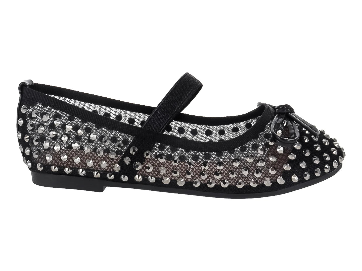 Zapatos Flats Roze Negros para Niña