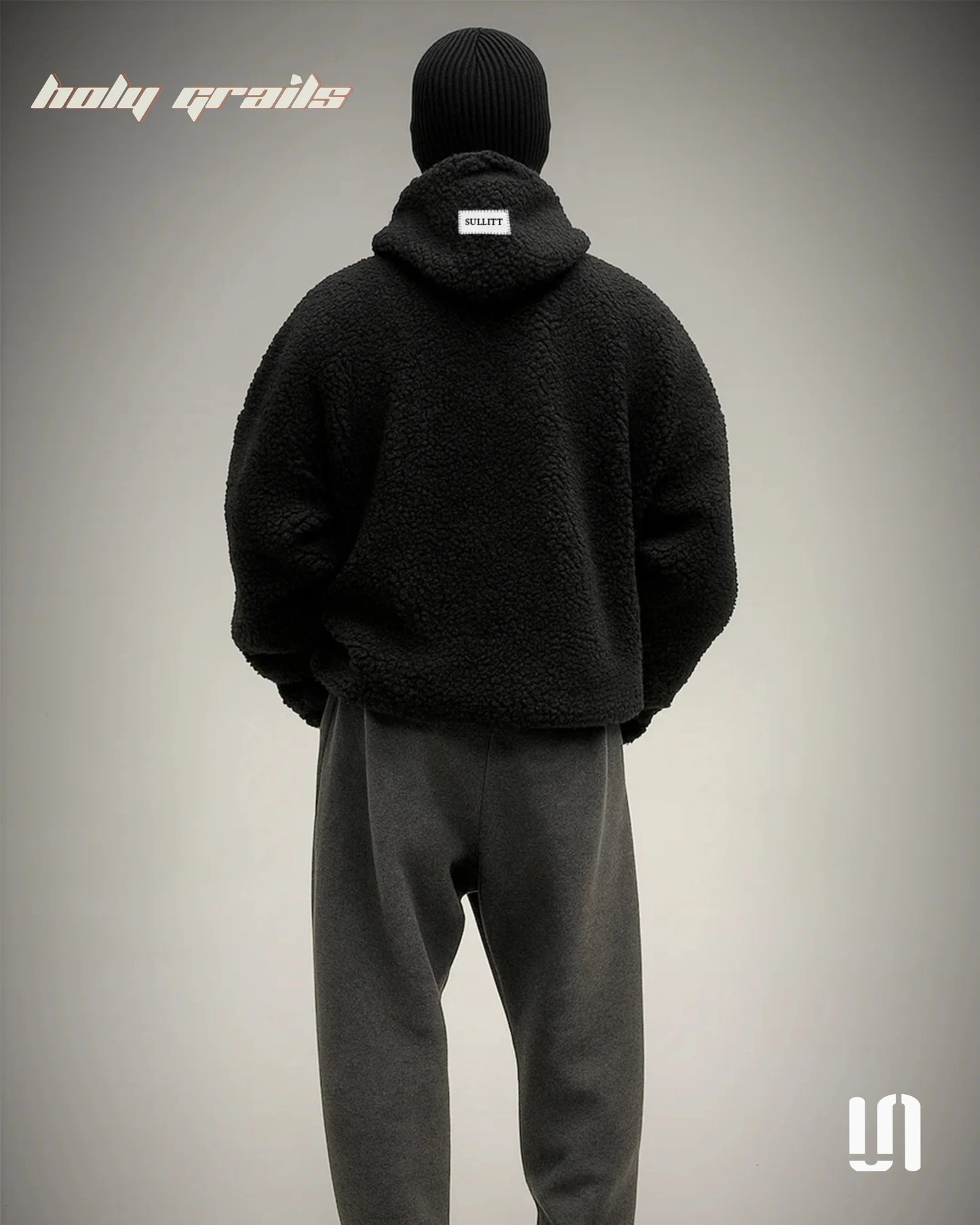 Sherpa Furr Black Hoodie HG x Sullitt
