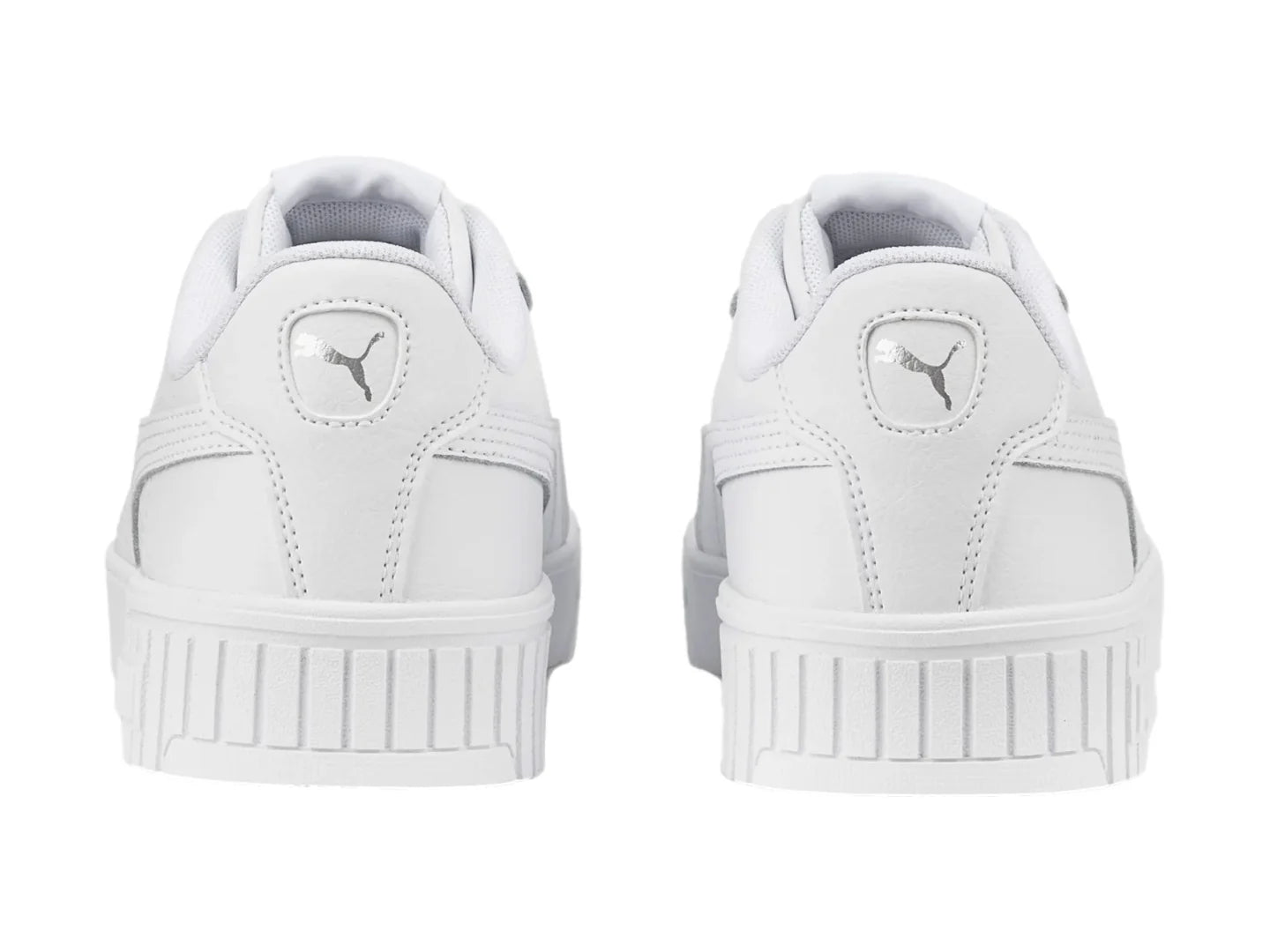 Tenis PUMA Carina 20 Blanco y Plata para Mujer