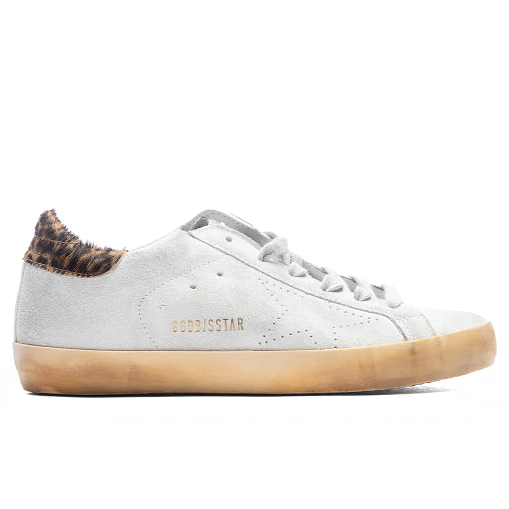 Womens Super Star Skate Sneakers White Beige Brown Black Leo