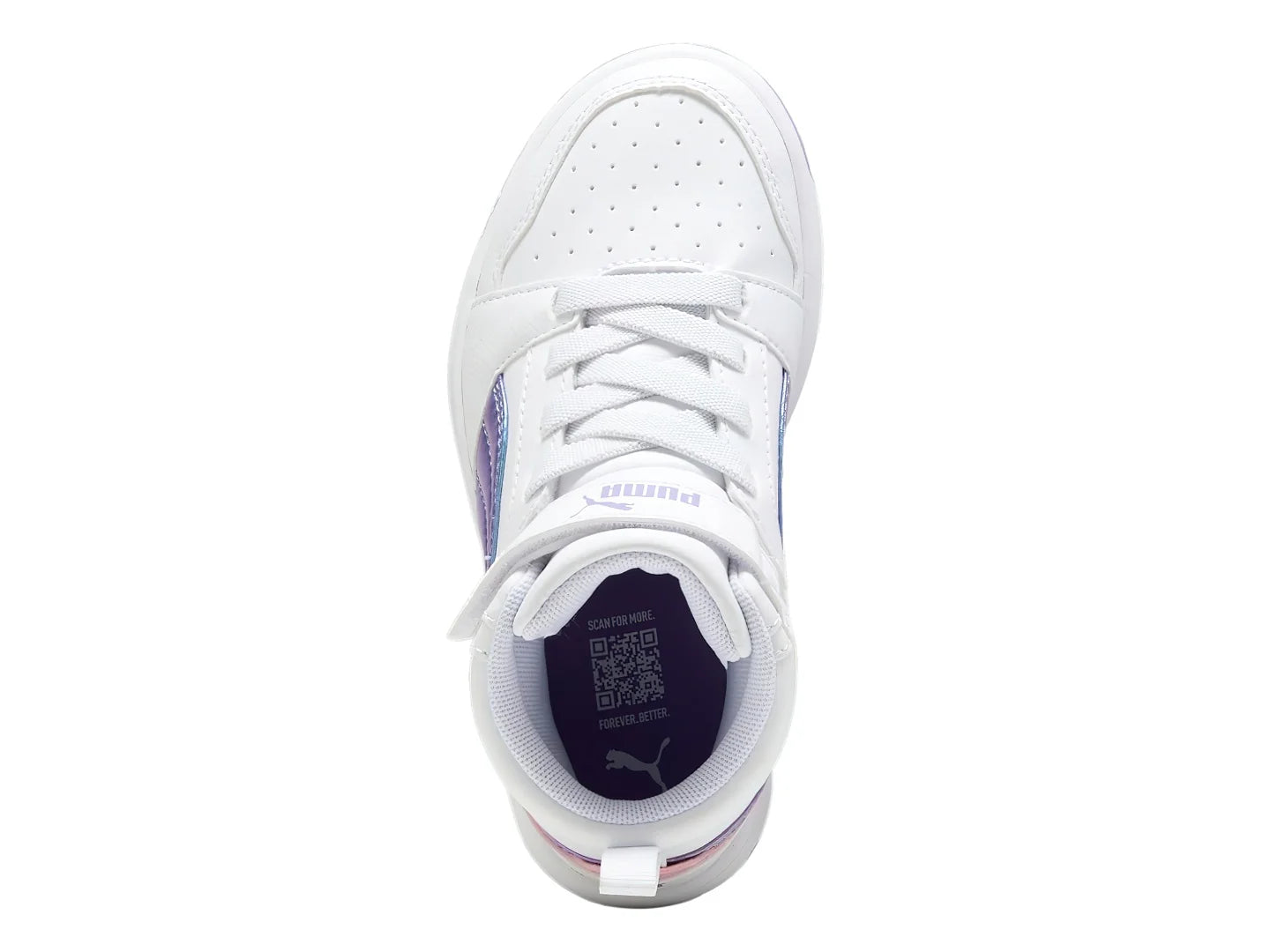 Tenis PUMA Rebound V6 Mid Blancos para Niña