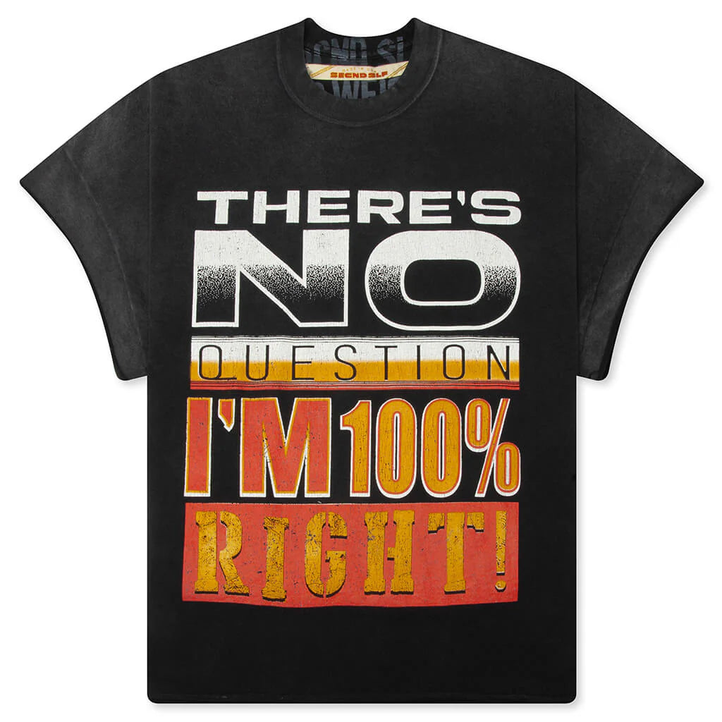 No Question Cap Sleeve Black