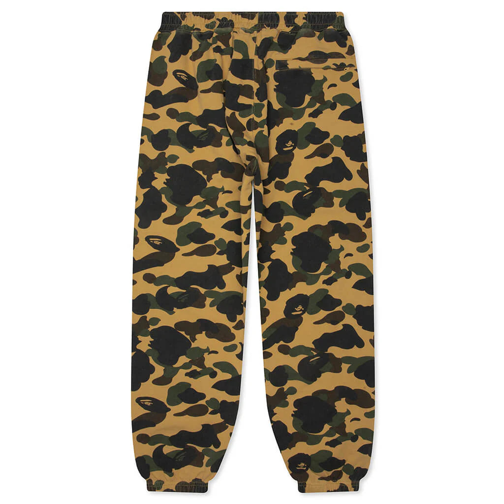 1st Camo One Point Relaxed Fit Sweat Pants Yellow