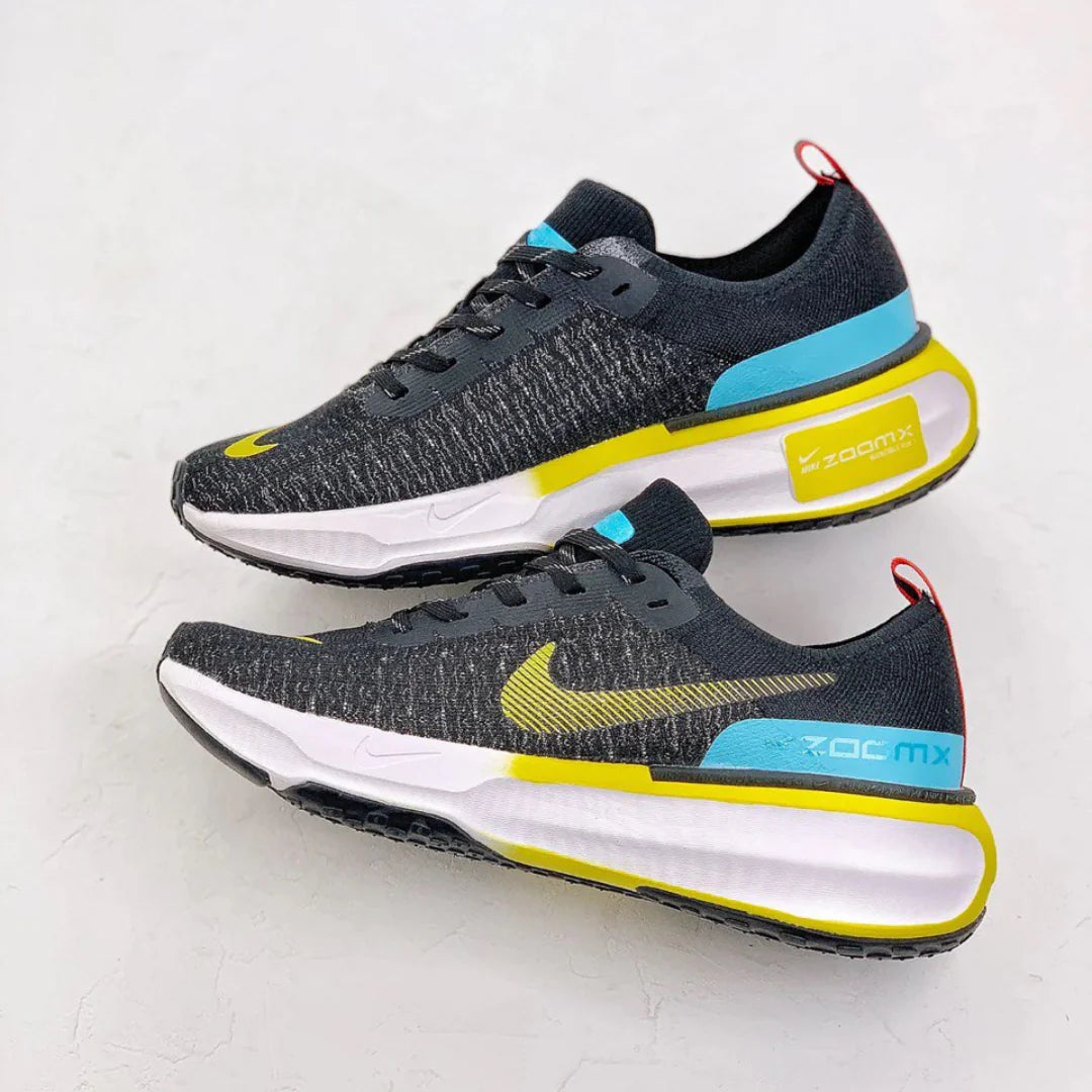 Nike Invincible Run 3 Preto Azul Báltico Amarelo