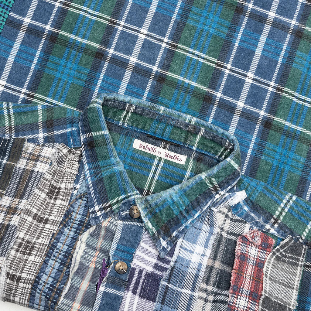 Ribbon Wide Flannel Shirt Assorted