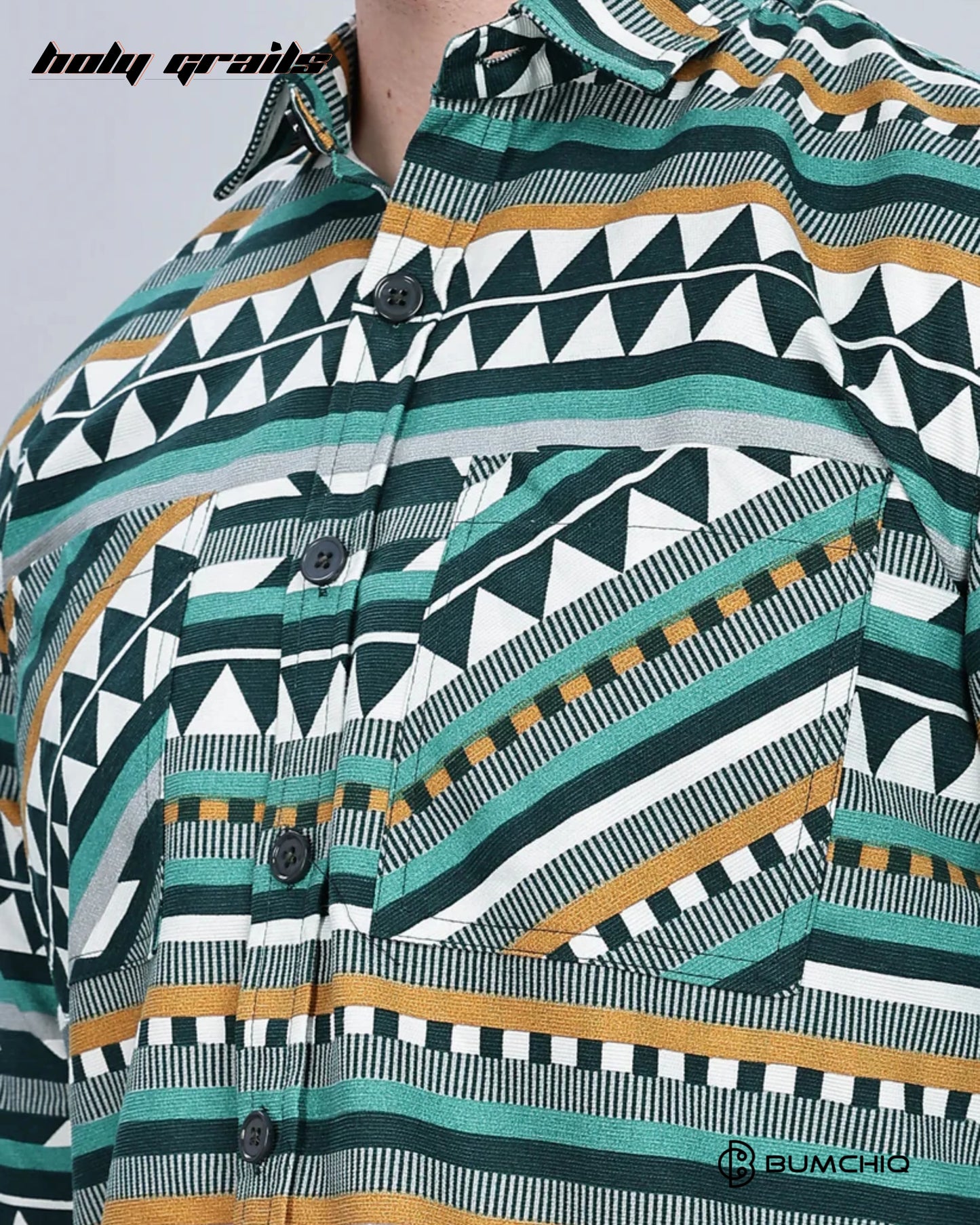Green Aztec Overshirt HG x Bumchiq