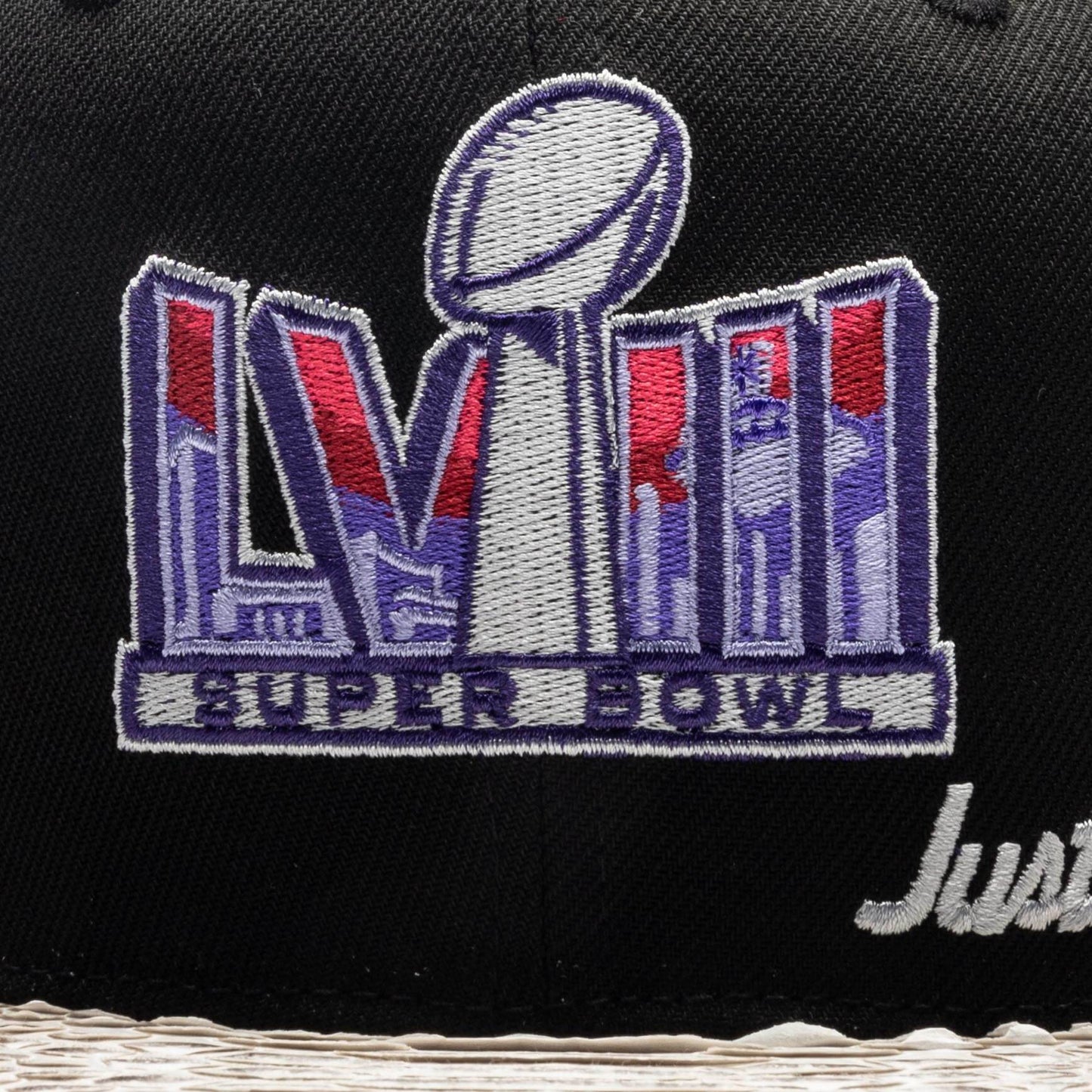 Just Don x Usher Super Bowl LVIII 9FIFTY Snapback Hat Black Natural Python