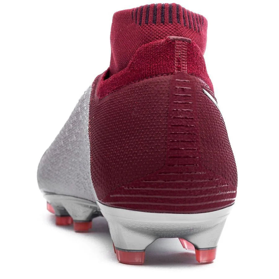 Nike Phantom Vision Elite DF FG Firm Ground Mens Soccer Cleats Rising Fire Red Dark Grey Bright Crimson
