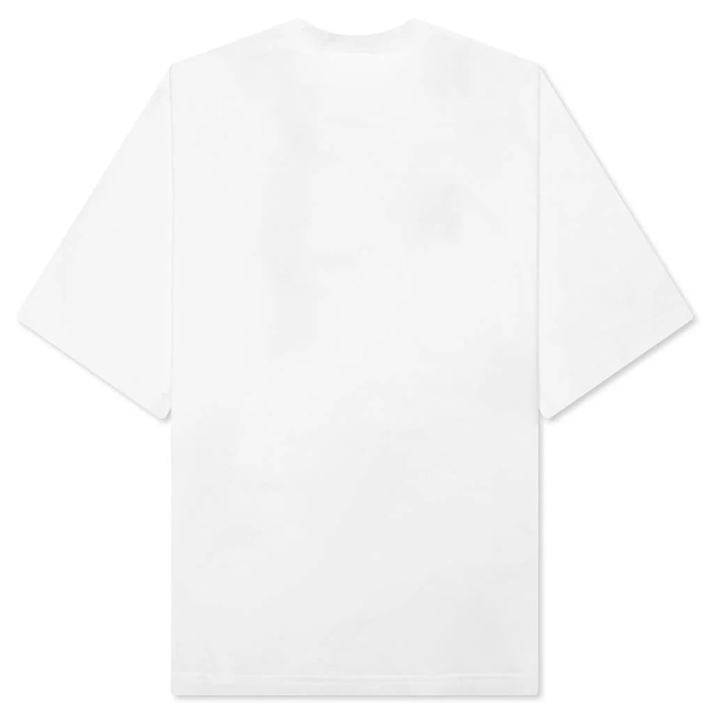 Scribble Logo Cotton T Shirt Lily White