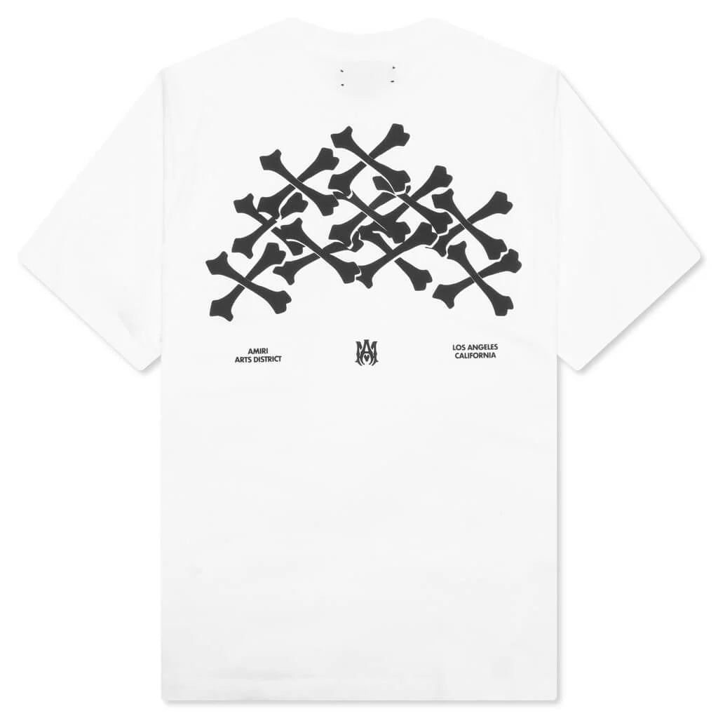 Bones Stacked Tee White