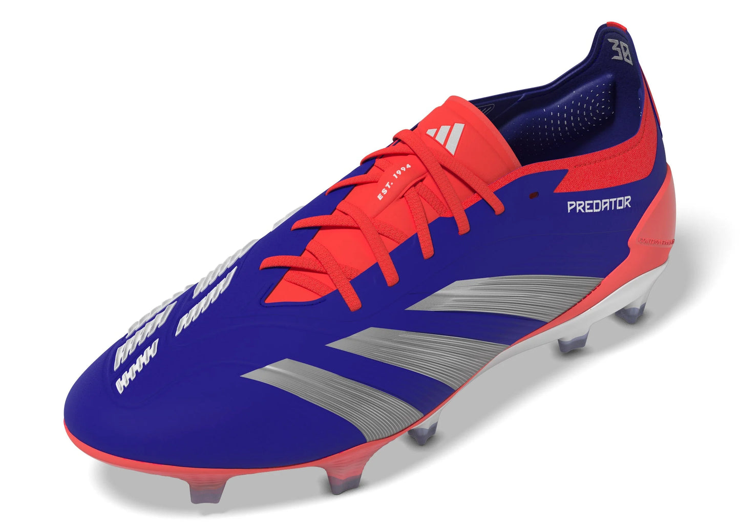 adidas Predator Elite FG Mens Firm Ground Soccer Cleats Lucid Blue White Solar Red