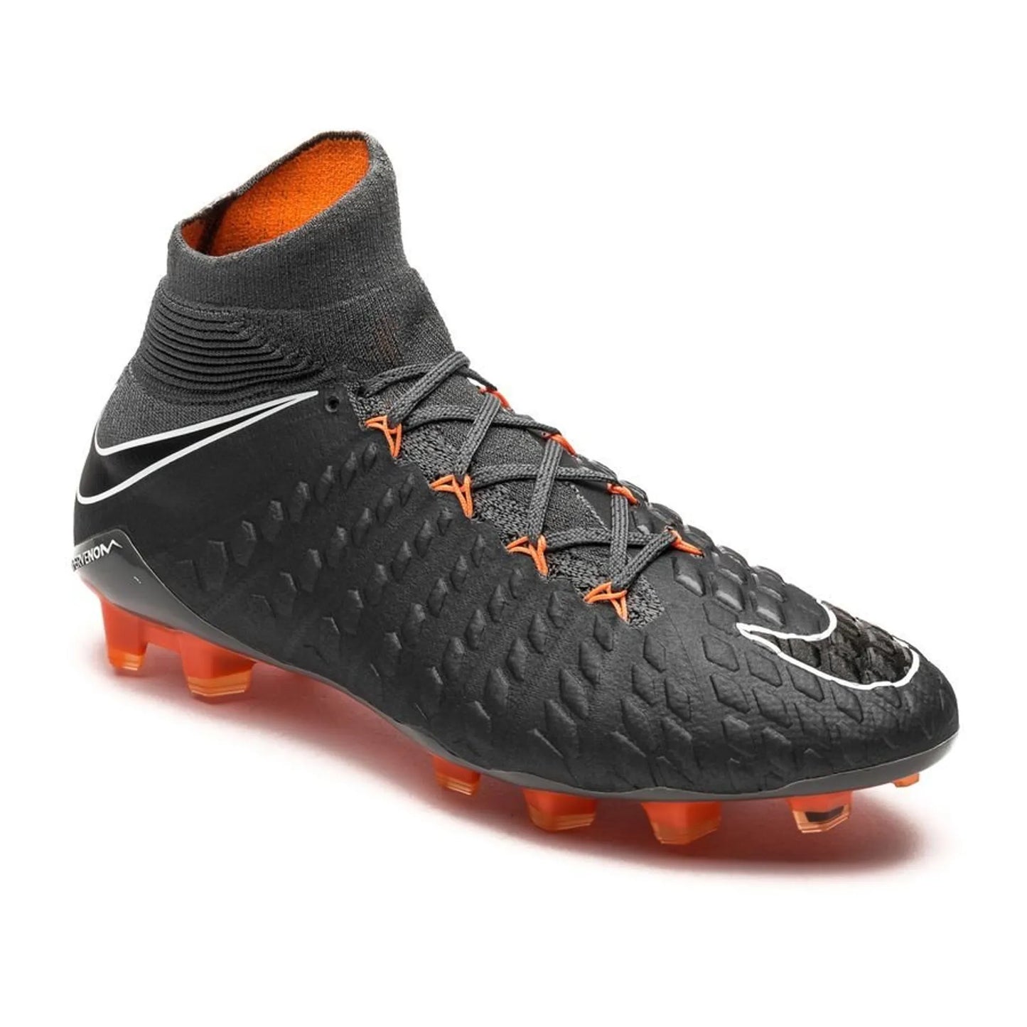 Nike Hypervenom Phantom 3 Elite DF FG AG Multi Ground Soccer Cleats Dark Grey Total Orange White