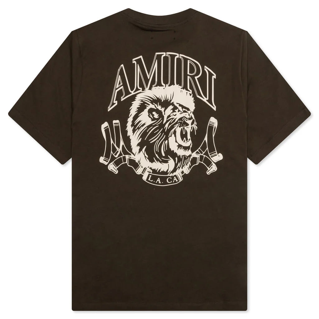 Lion Outline Tee Dark Brown