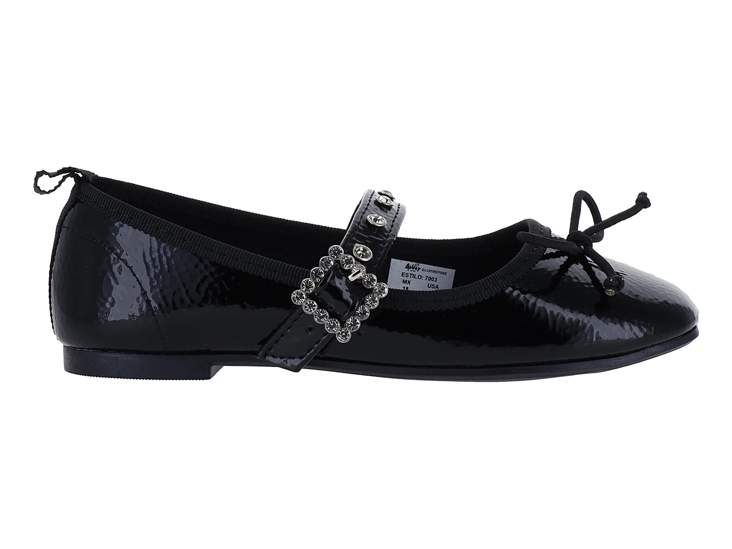 Zapatos Planos 4EVER de Charol Negro para Niña