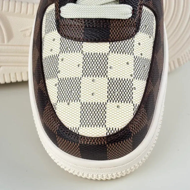Louis Vuitton x Nike Air Force 1 Damier Brown White