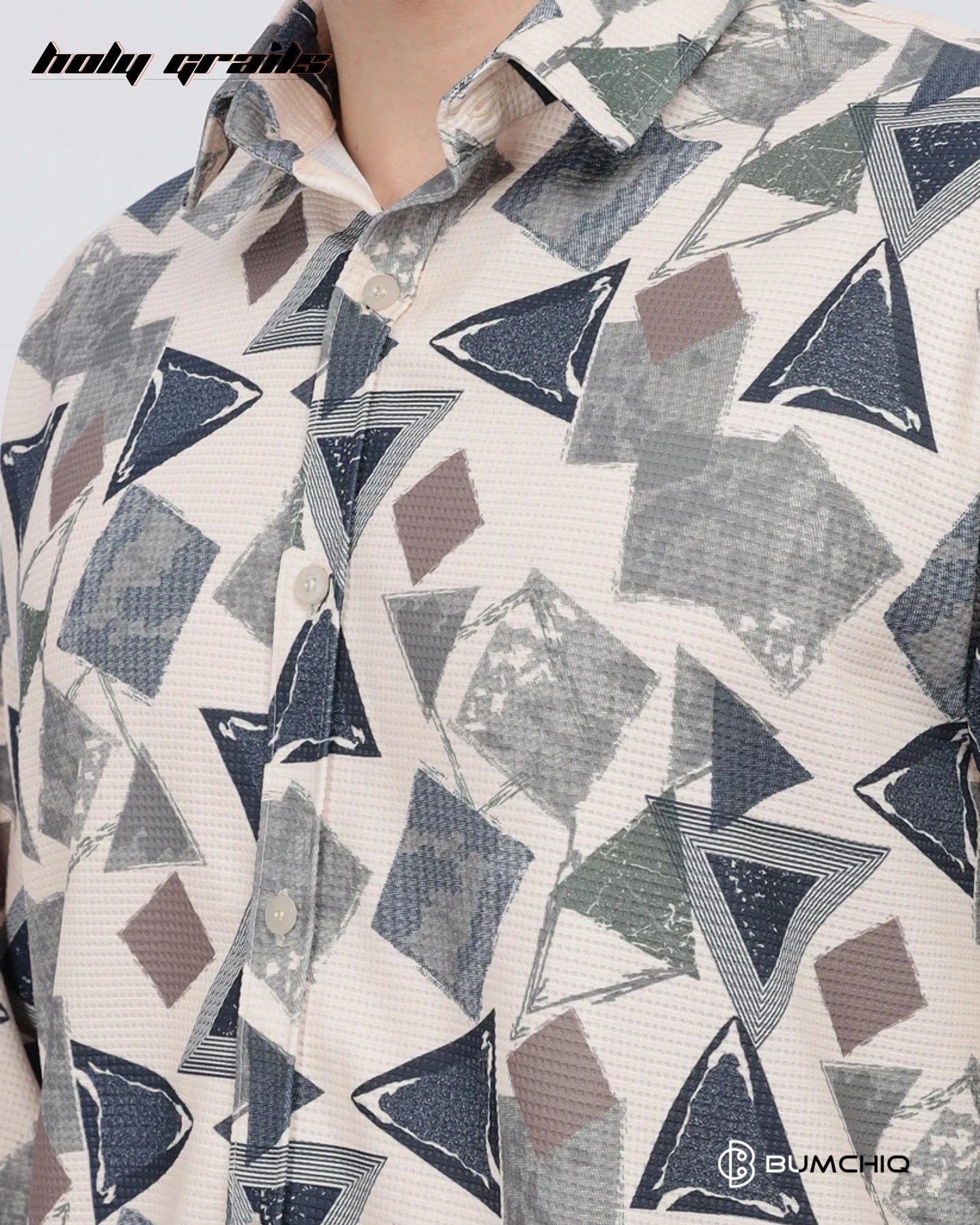 Multi Abstract Beige Shirt HG x Bumchiq