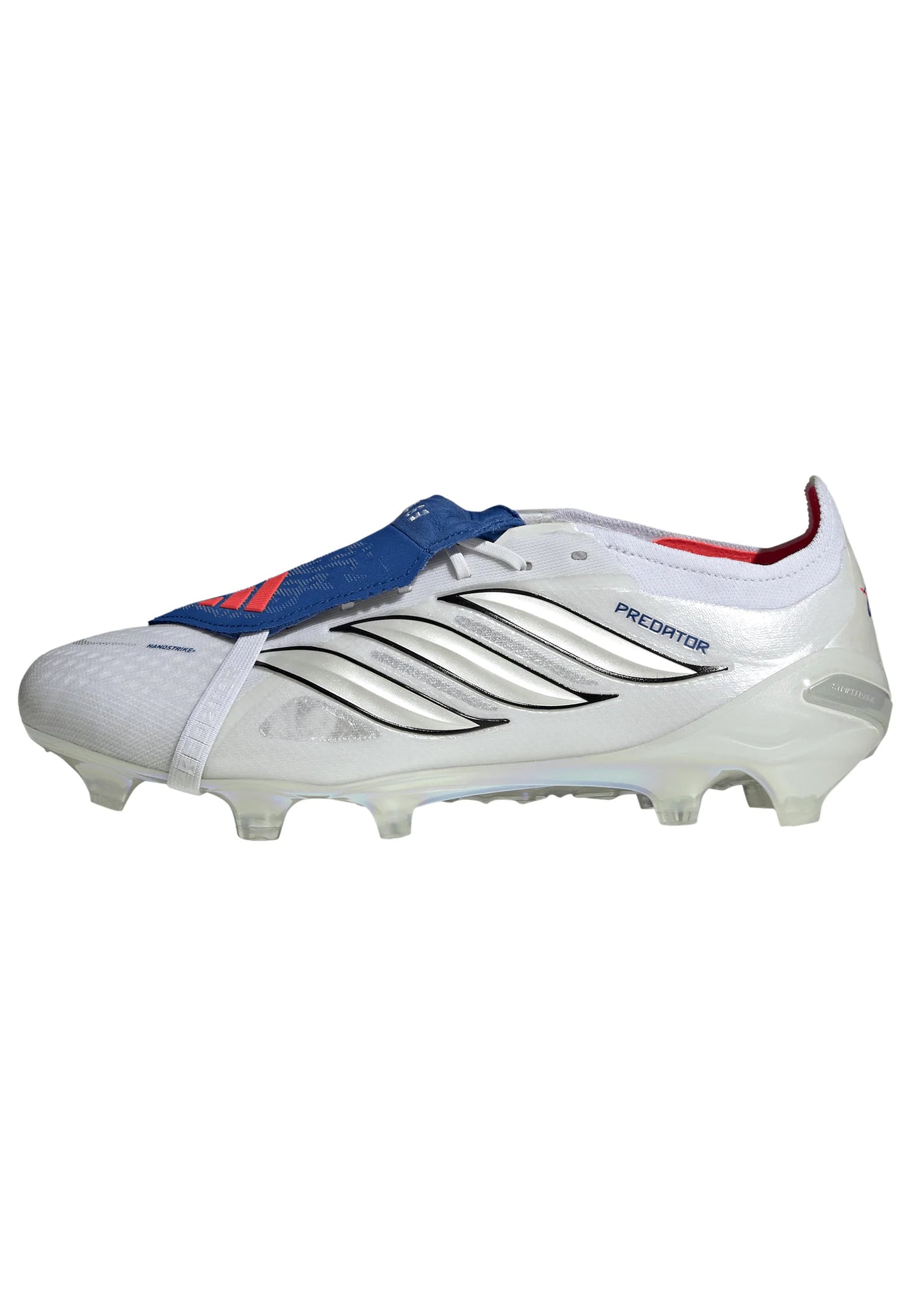 adidas Predator Elite Fold Over Tongue FG Firm Ground Mens Soccer Cleats White Zero Metallic Blue