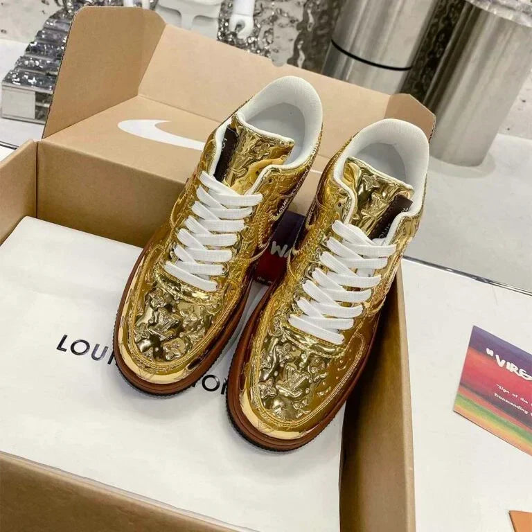 Louis Vuitton x Nike Air Force 1 Low Gold