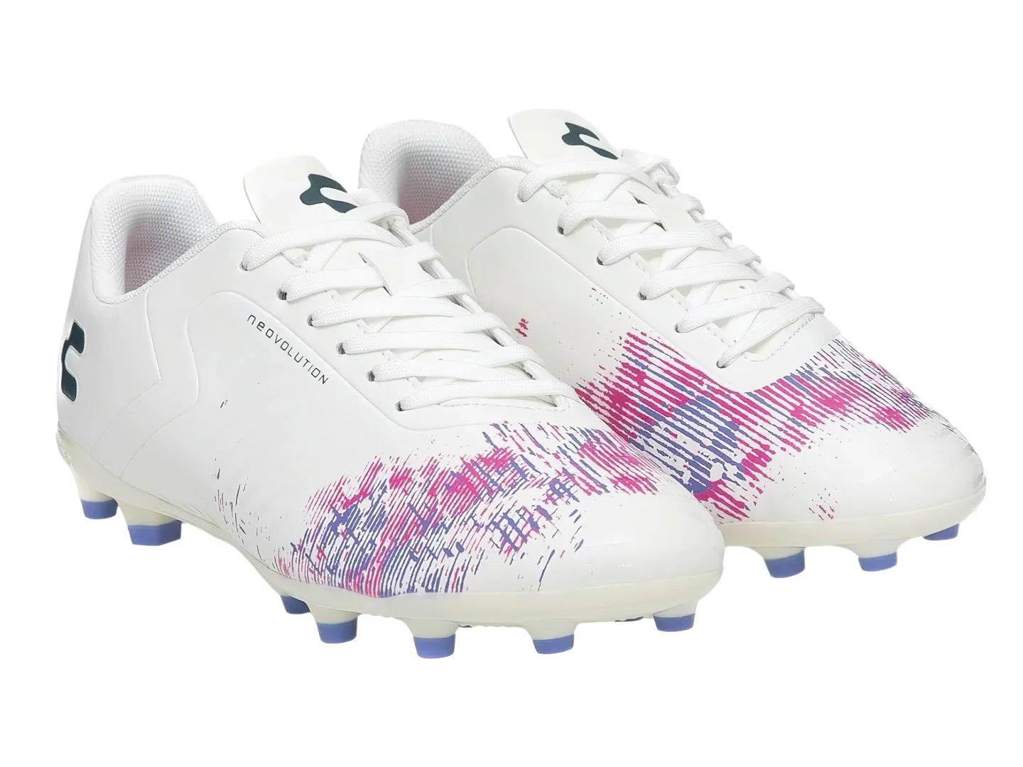 Tenis de Fútbol Charly Blanco con Rosa para Hombre