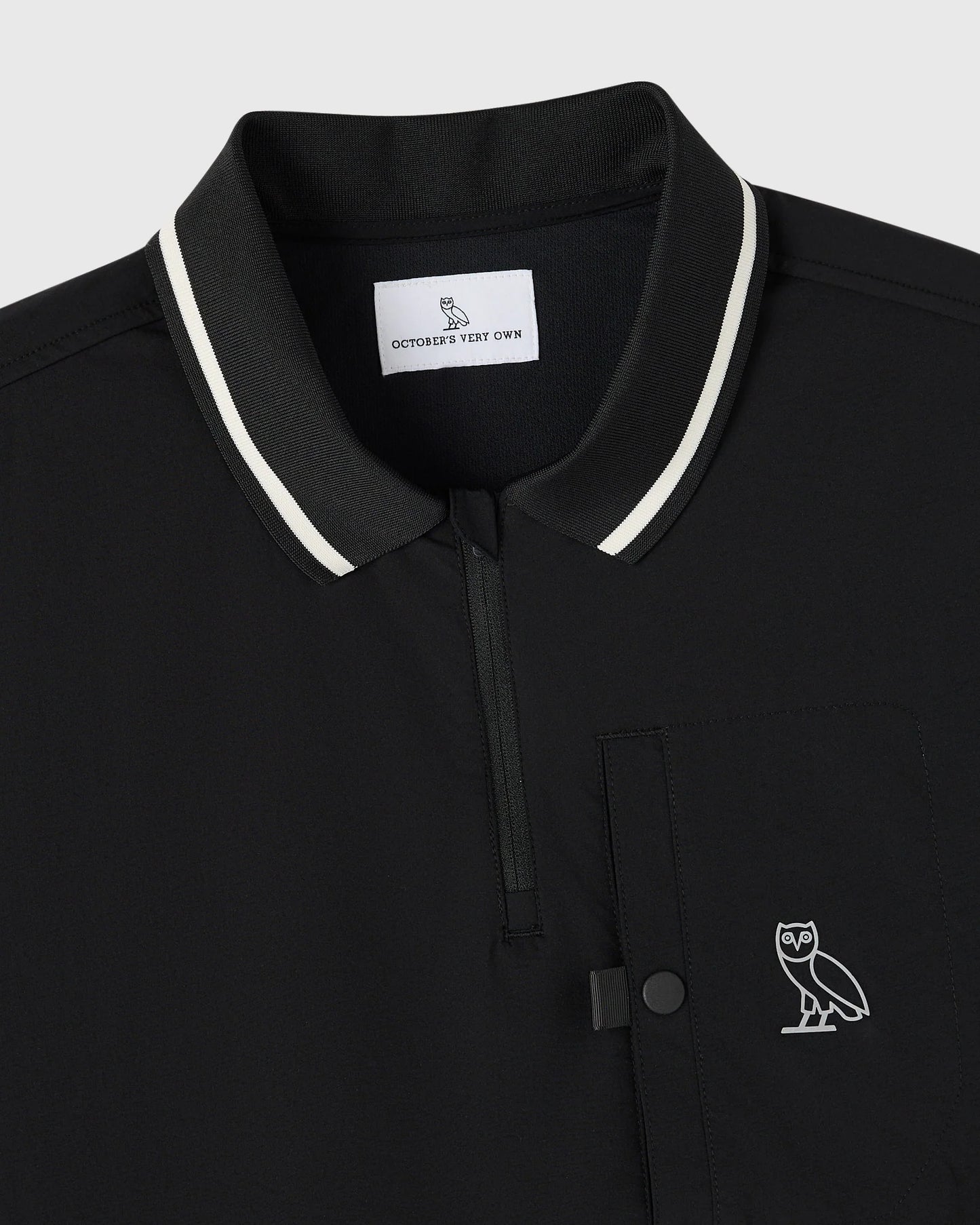 OVO Golf Stretch Nylon Polo Black