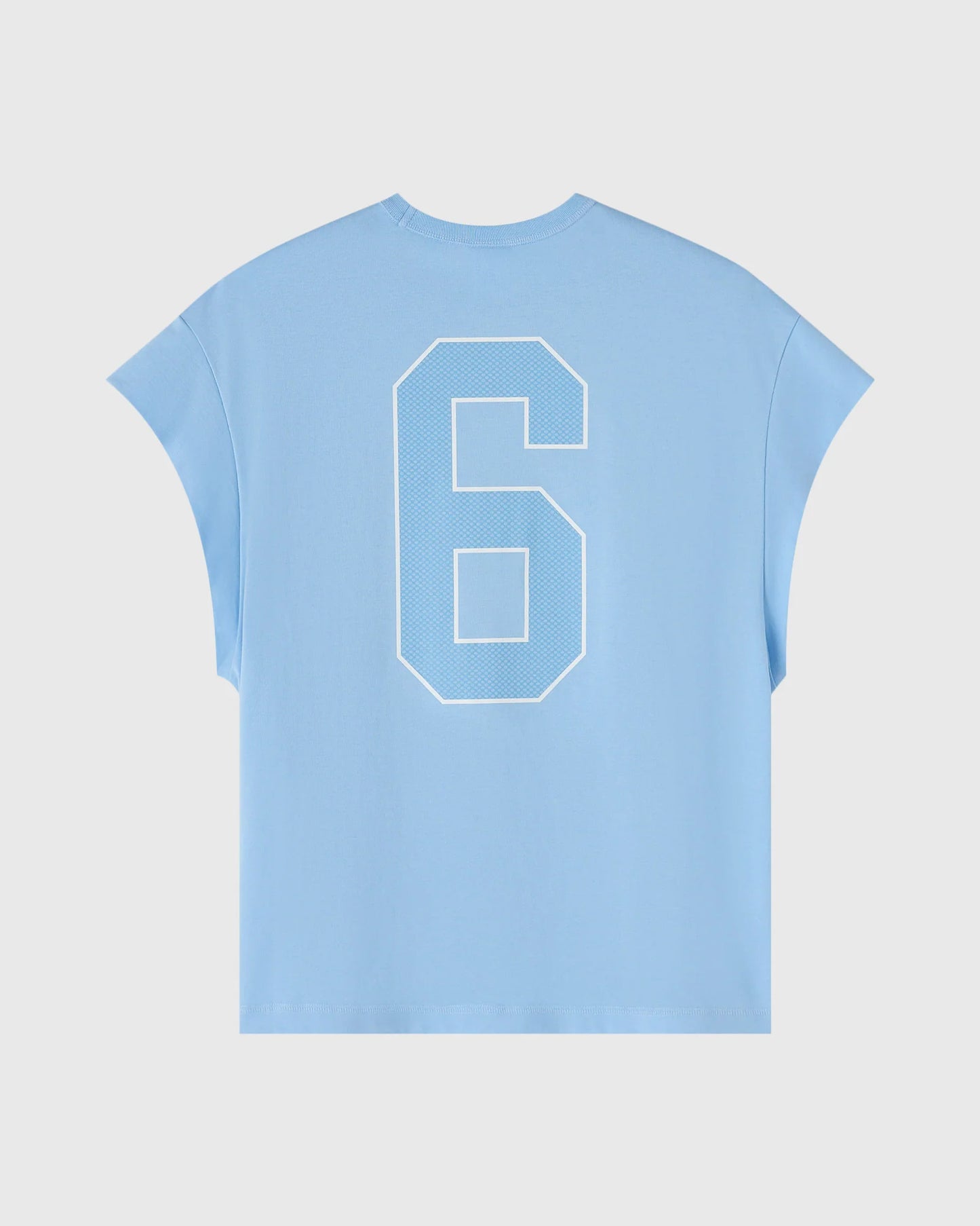 Runner Mesh Print Muscle Tee Light Blue
