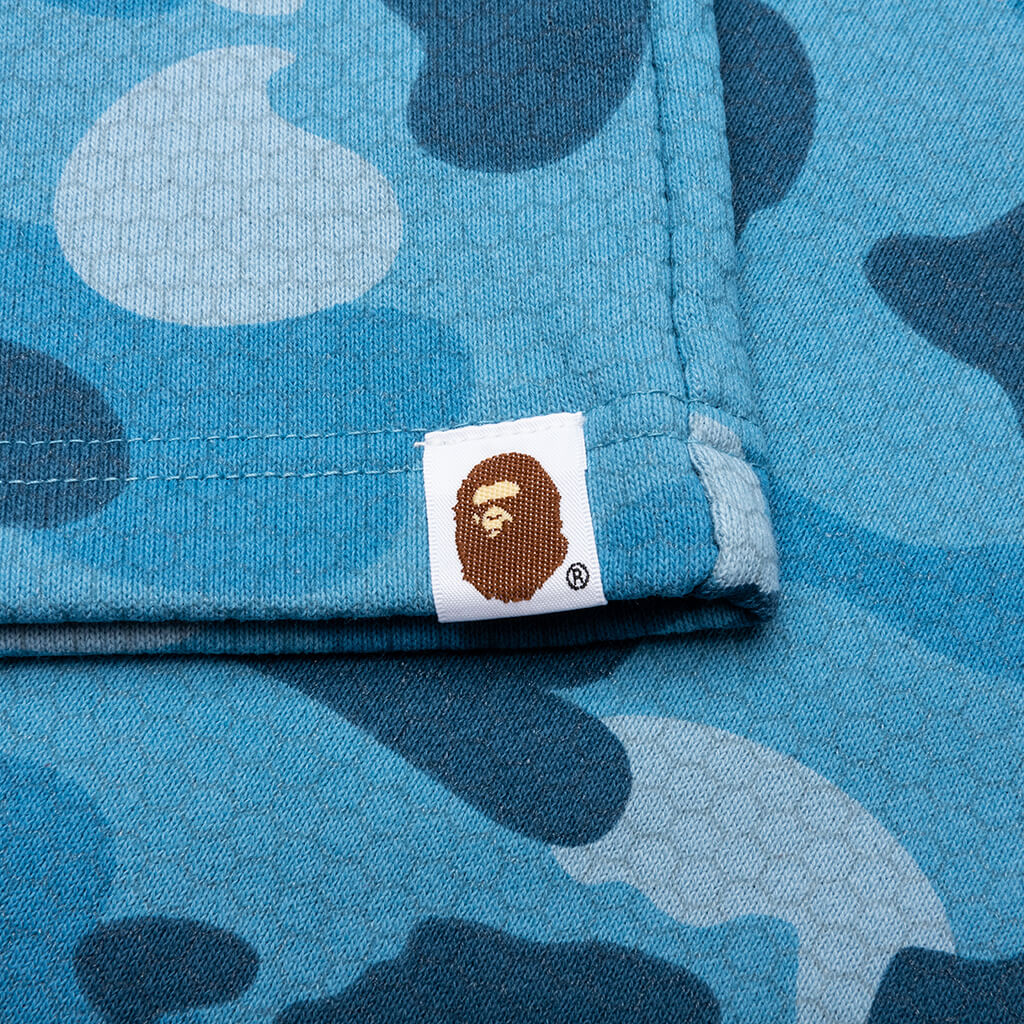 Honeycomb Camo Shark Sweat Shorts Blue