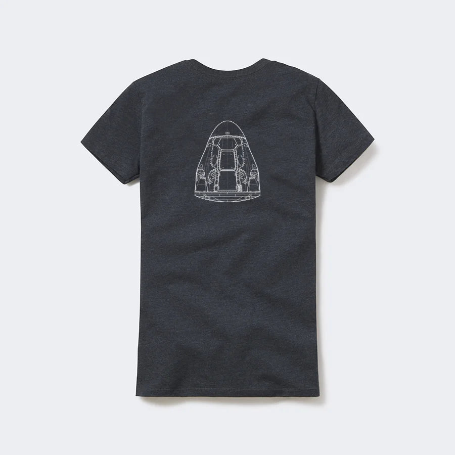 Womens Crew Dragon Schematic T Shirt