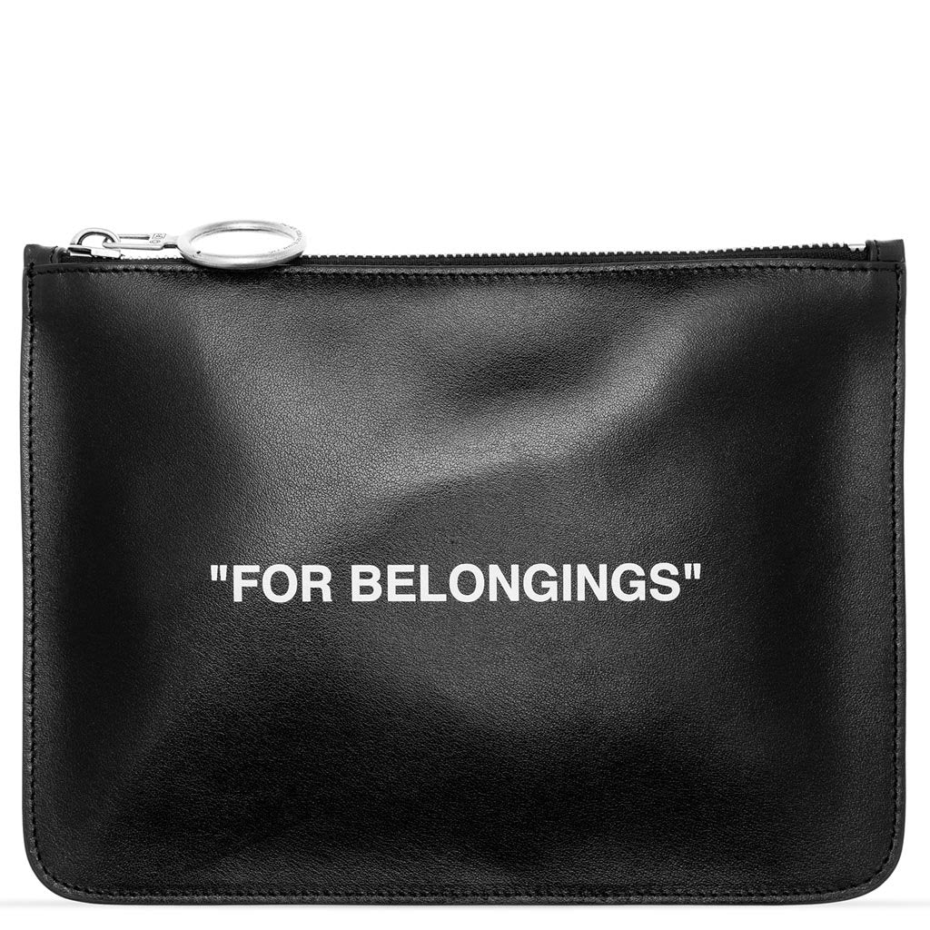 Quote Pouch Black White