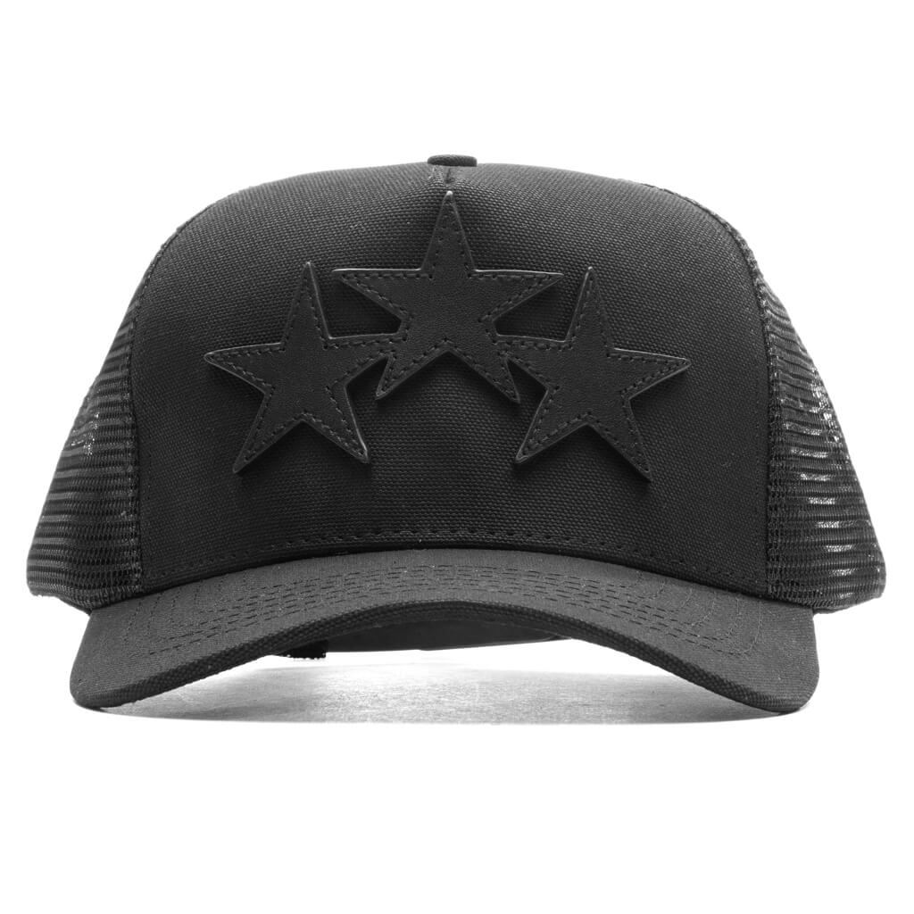 3 Star Trucker Hat Black