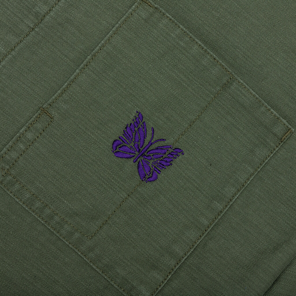 Reversed Sateen Coverall Olive