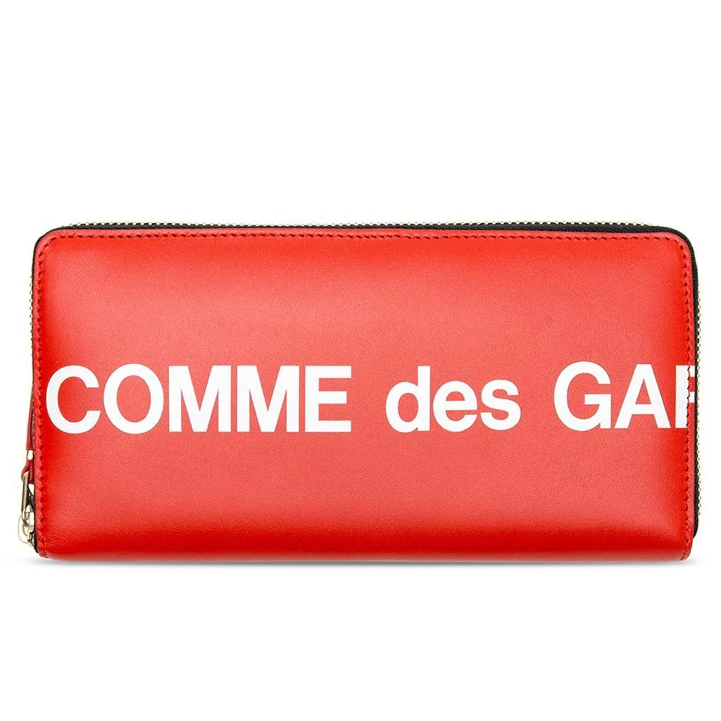 Comme des Garcons SA0110 Huge Logo Leather Wallet Red