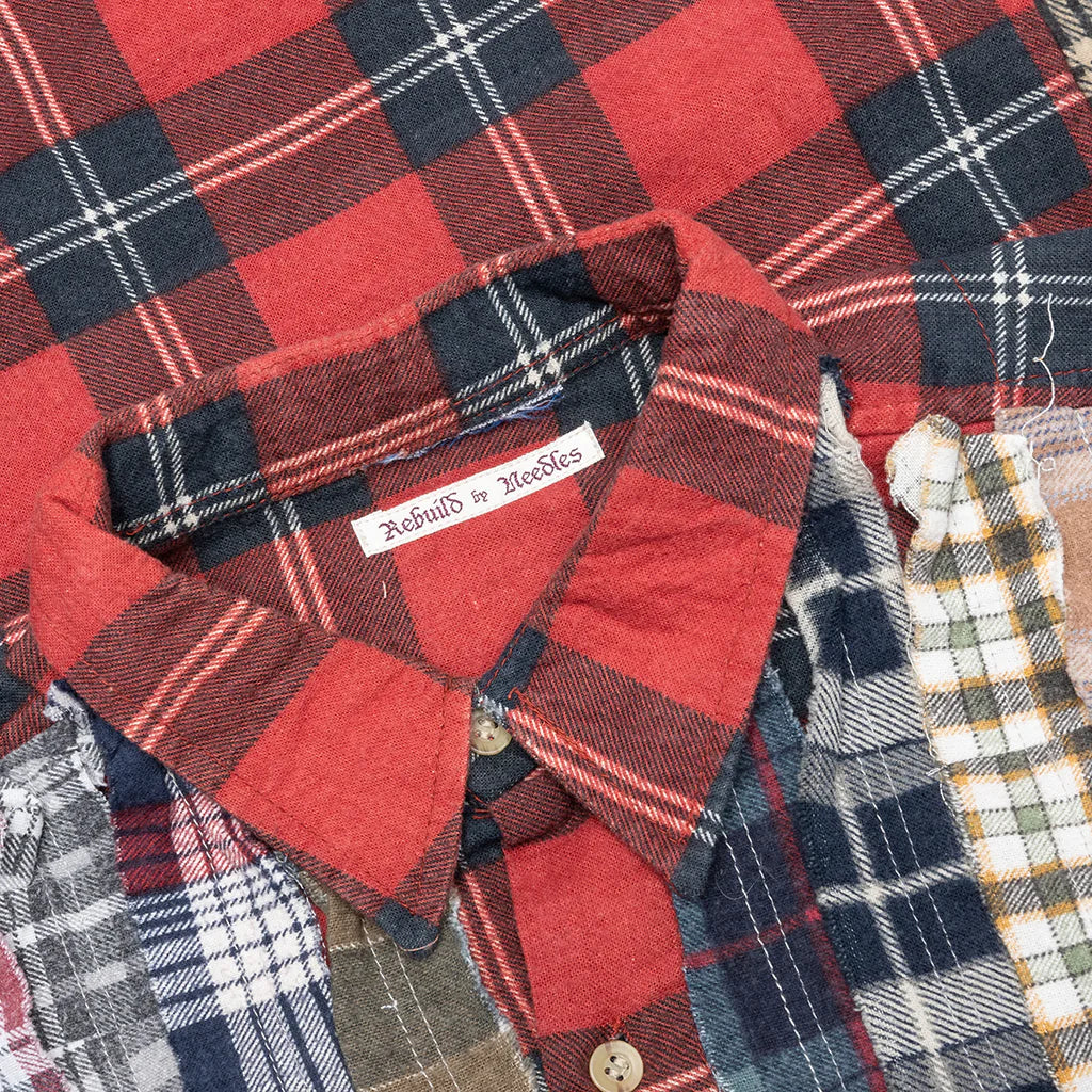 Ribbon Wide Flannel Shirt Assorted