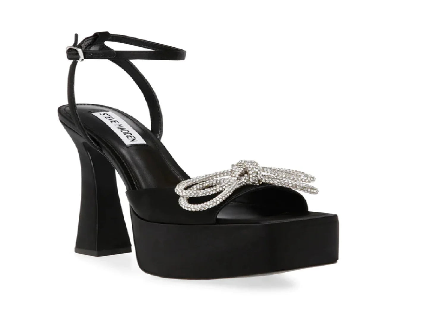 Sandalias Steve Madden Darla Negro Satín para Mujer