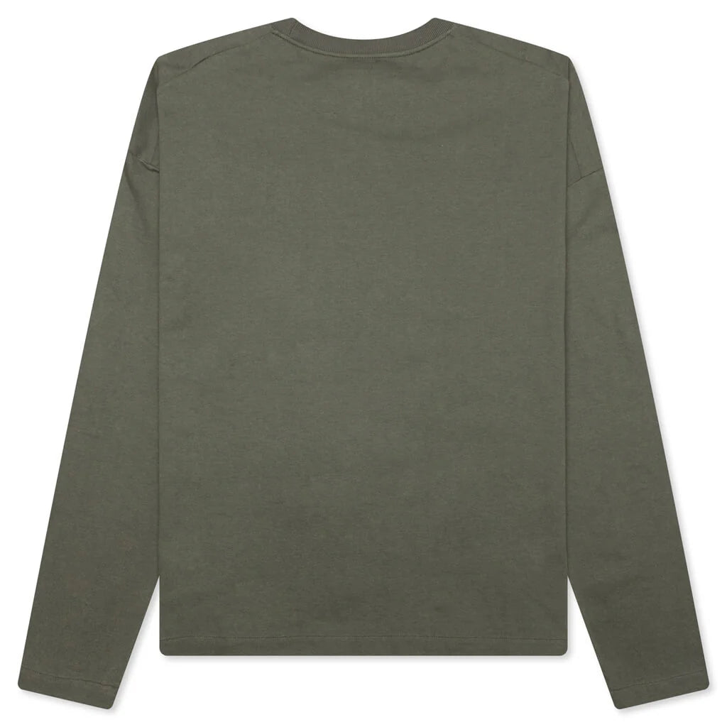 Long Sleeve Logo T Shirt Thyme Green