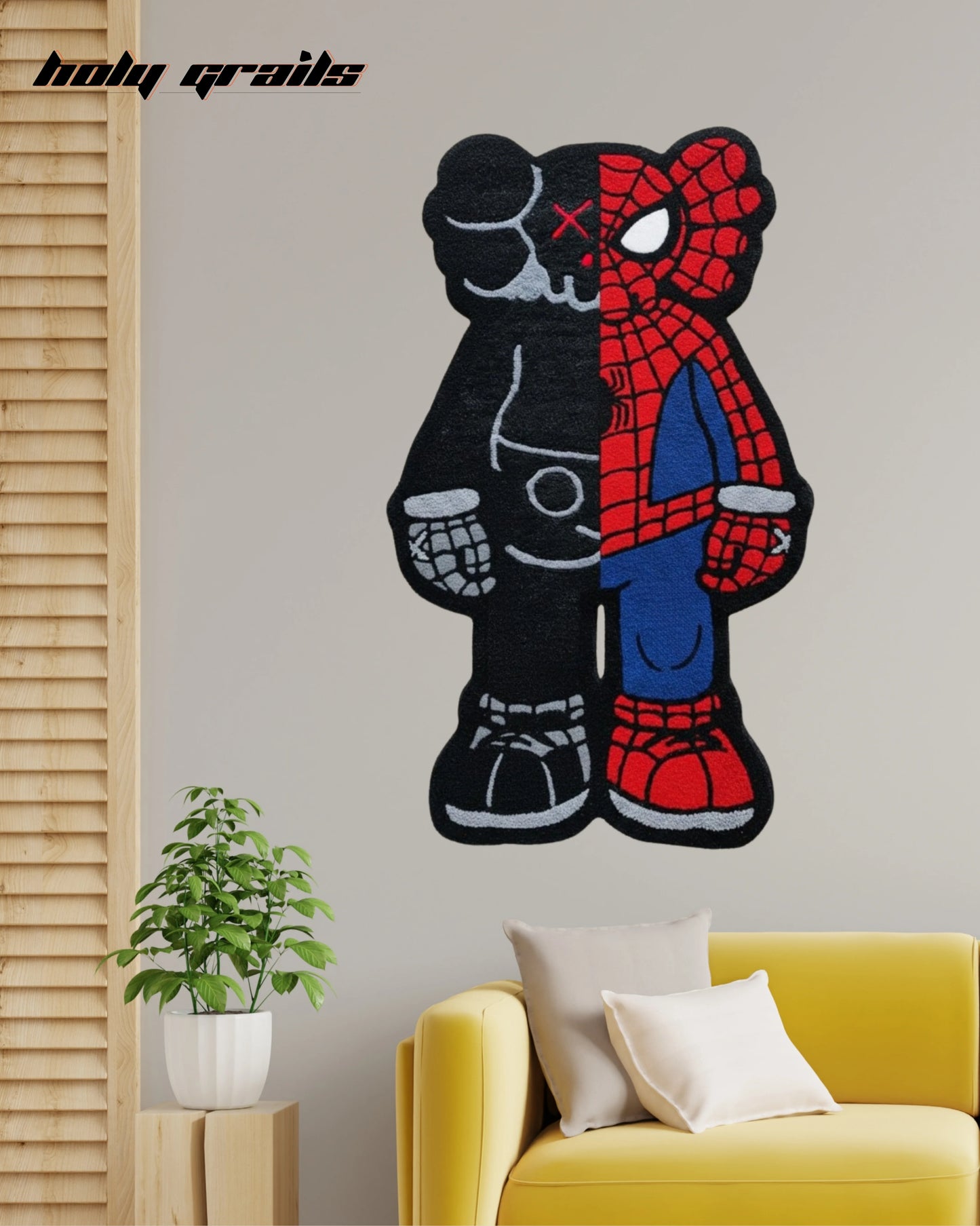 Spider Man x Kaws Hand Tufted Rug