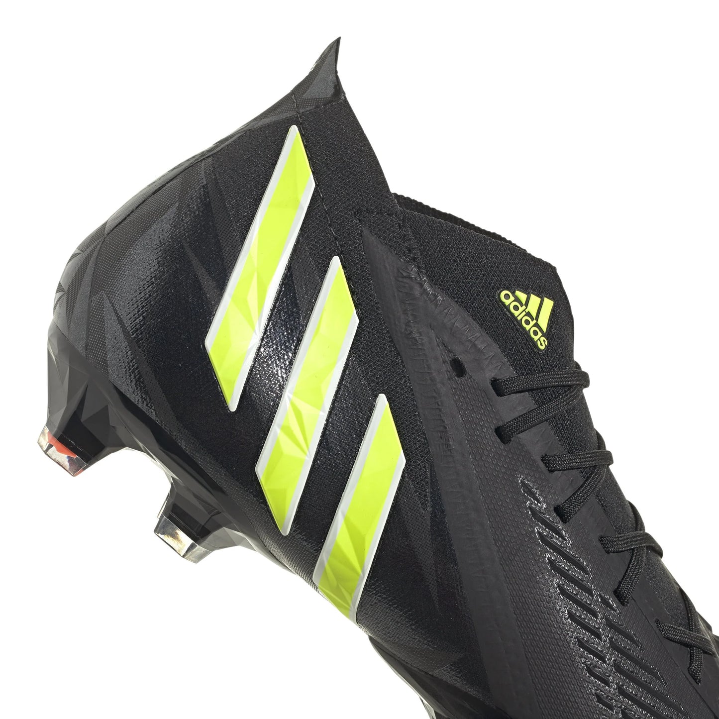 adidas Predator Edge1 FG Firm Ground Boots Black Solar Yellow Solar Red