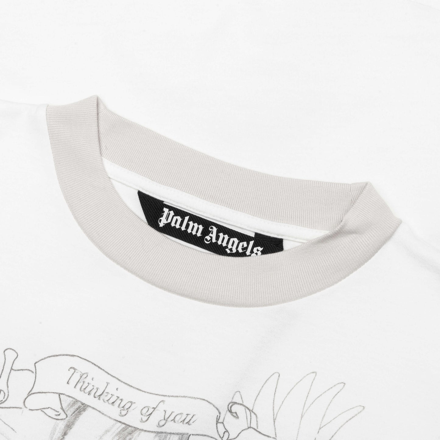 Portrait Pencil Over Tee Off White Grey
