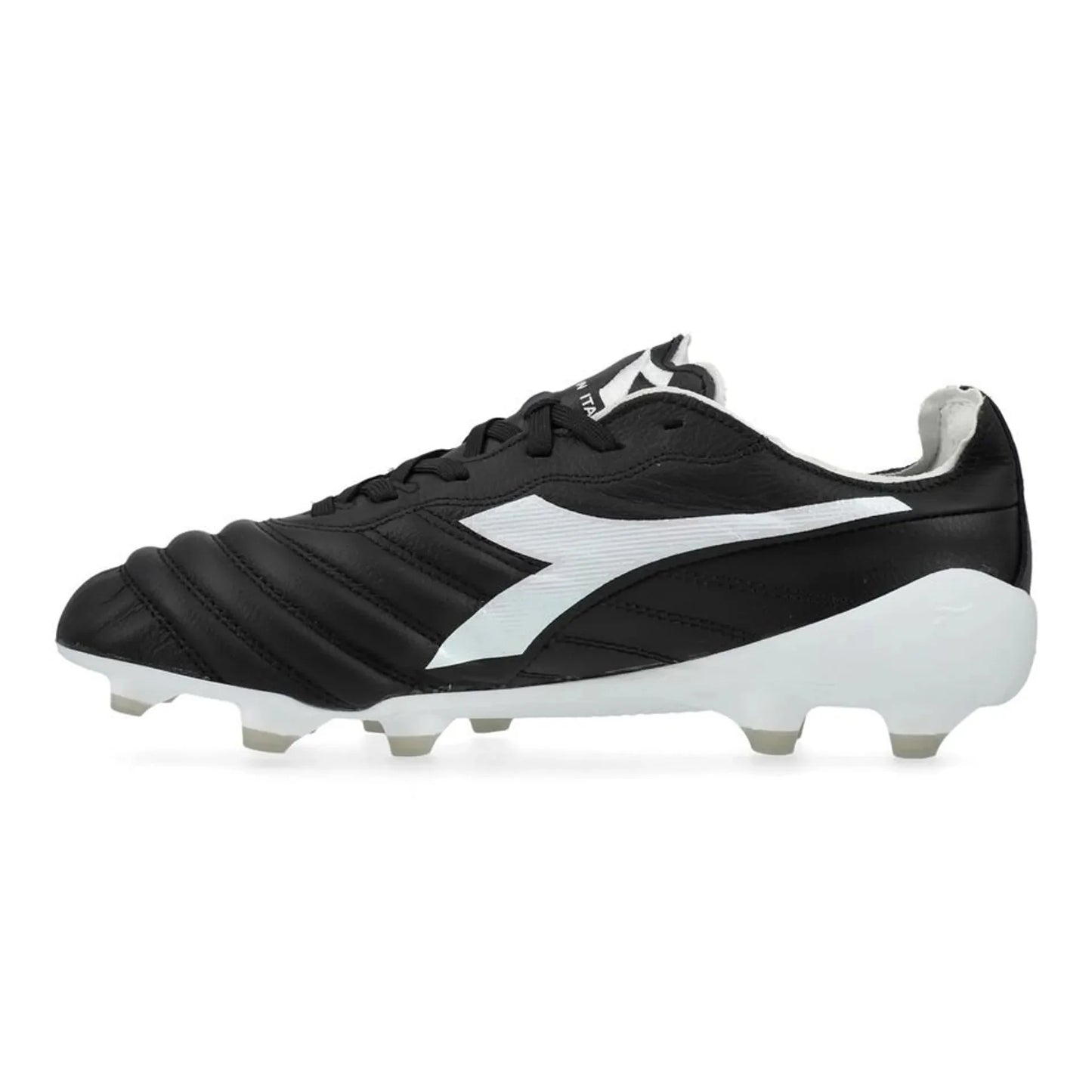 Diadora Brasil Elite 2 Teach Italia LPX FG Firm Ground Soccer Cleats Black White