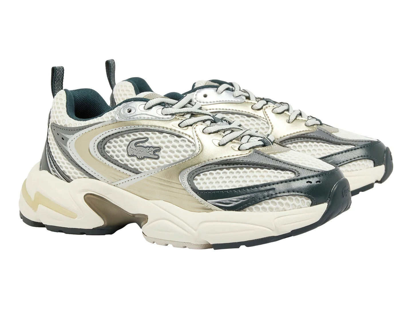 Tenis Lacoste Storm 96 2K Blanco y Verde para Mujer