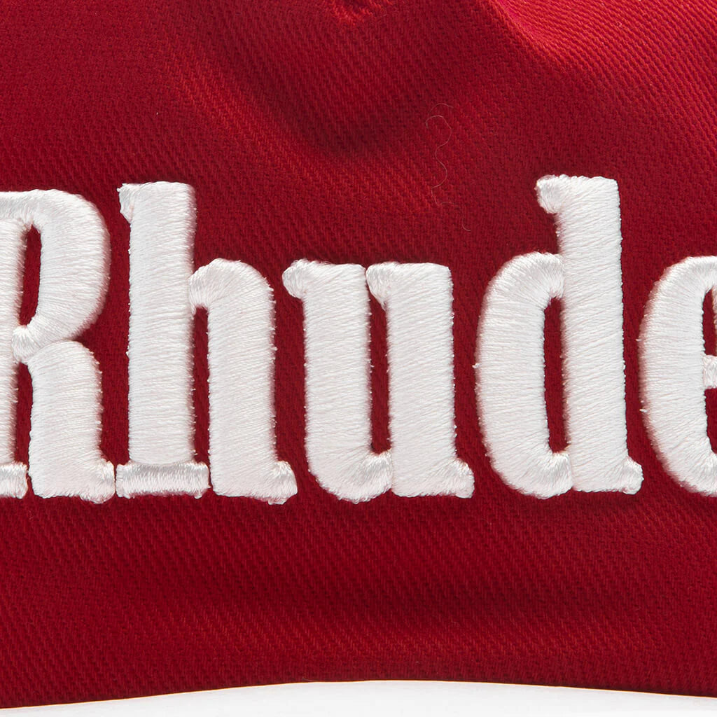 Contrast Logo Hat Red White