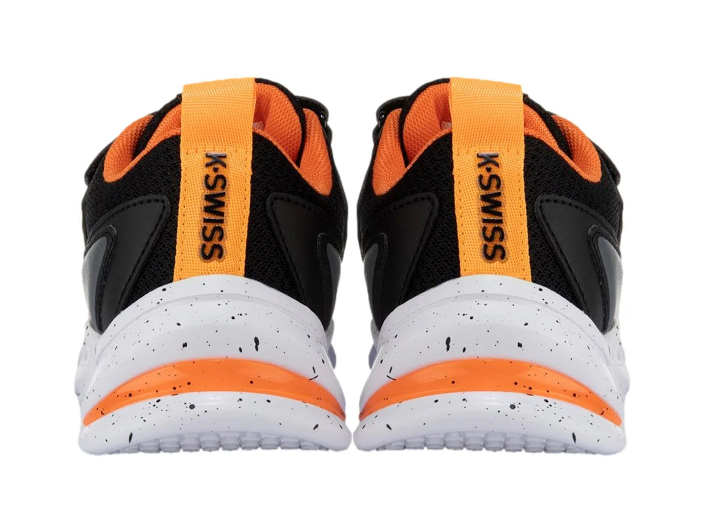 Tenis K SWISS Bukly CH Negro con Naranja para Niño