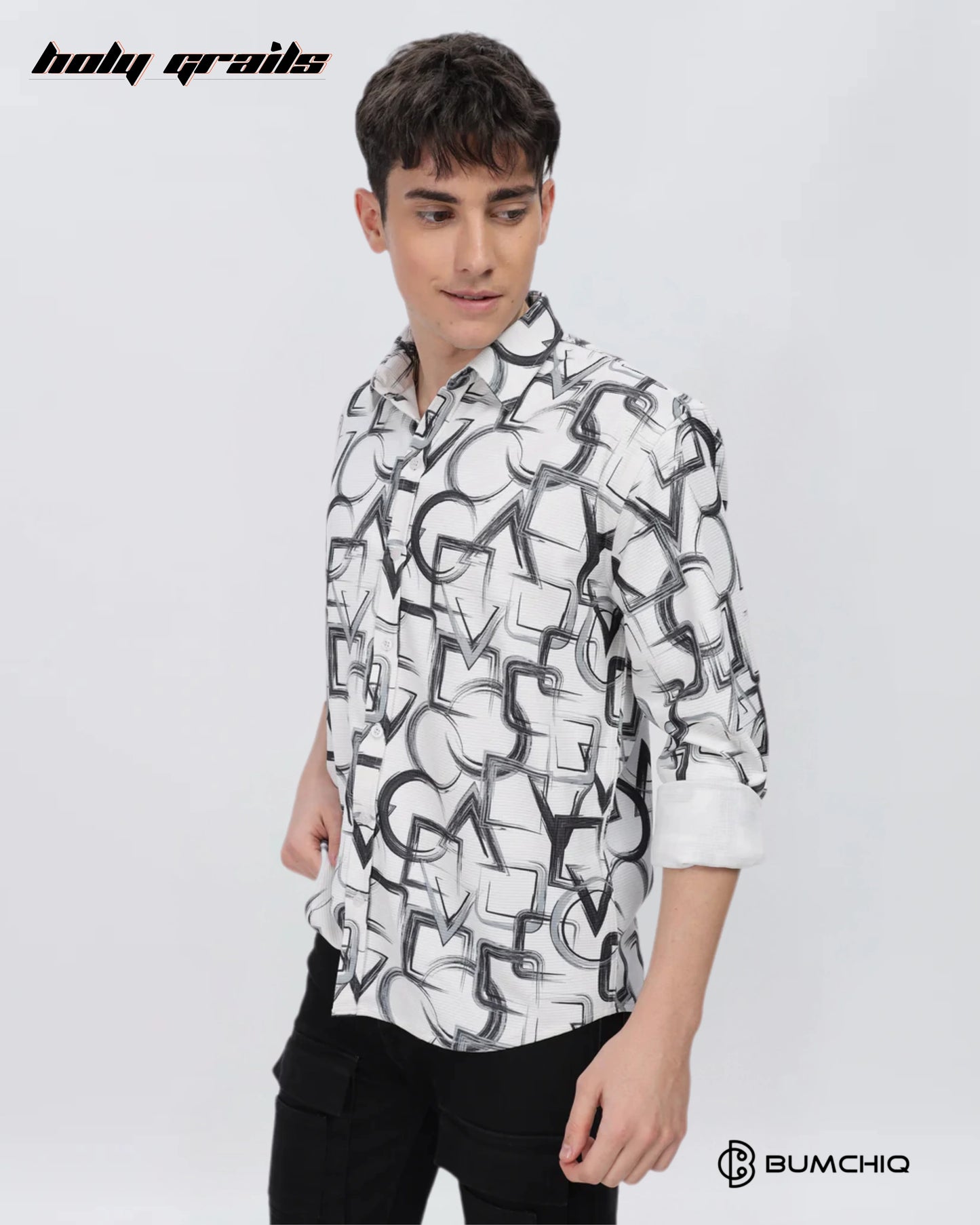 Black Geometrical Shirt HG x Bumchiq