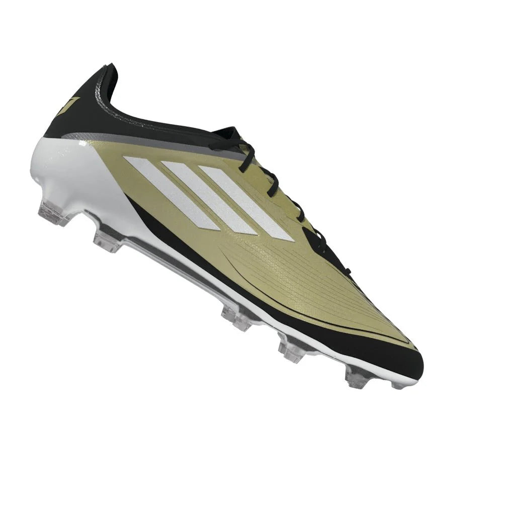 adidas F50 Elite FG Messi Firm Ground Soccer Cleats Gold White Black