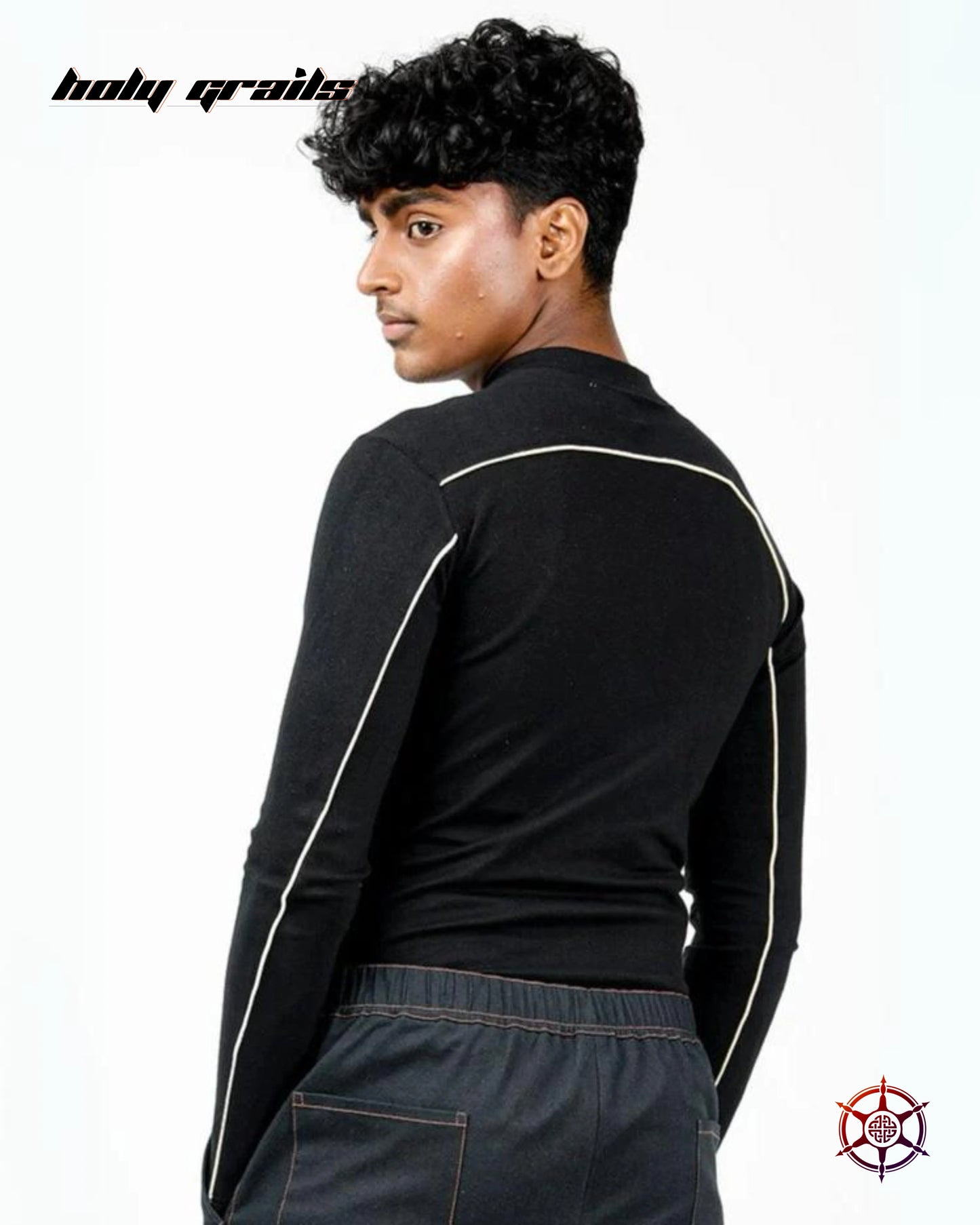 Charcoal Cream Zip Top HG x Duskin