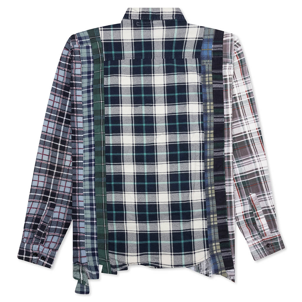 7 Cuts Wide Flannel Shirt Assorted