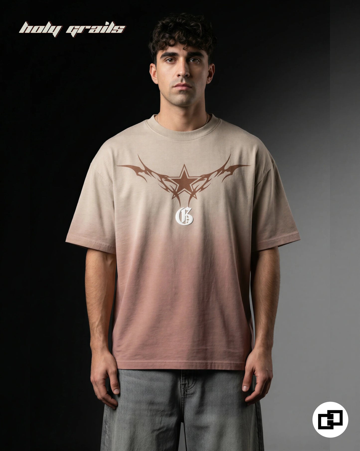 Proof of Insanity Ombre Wash Oversize Tee HG x Grey Hound
