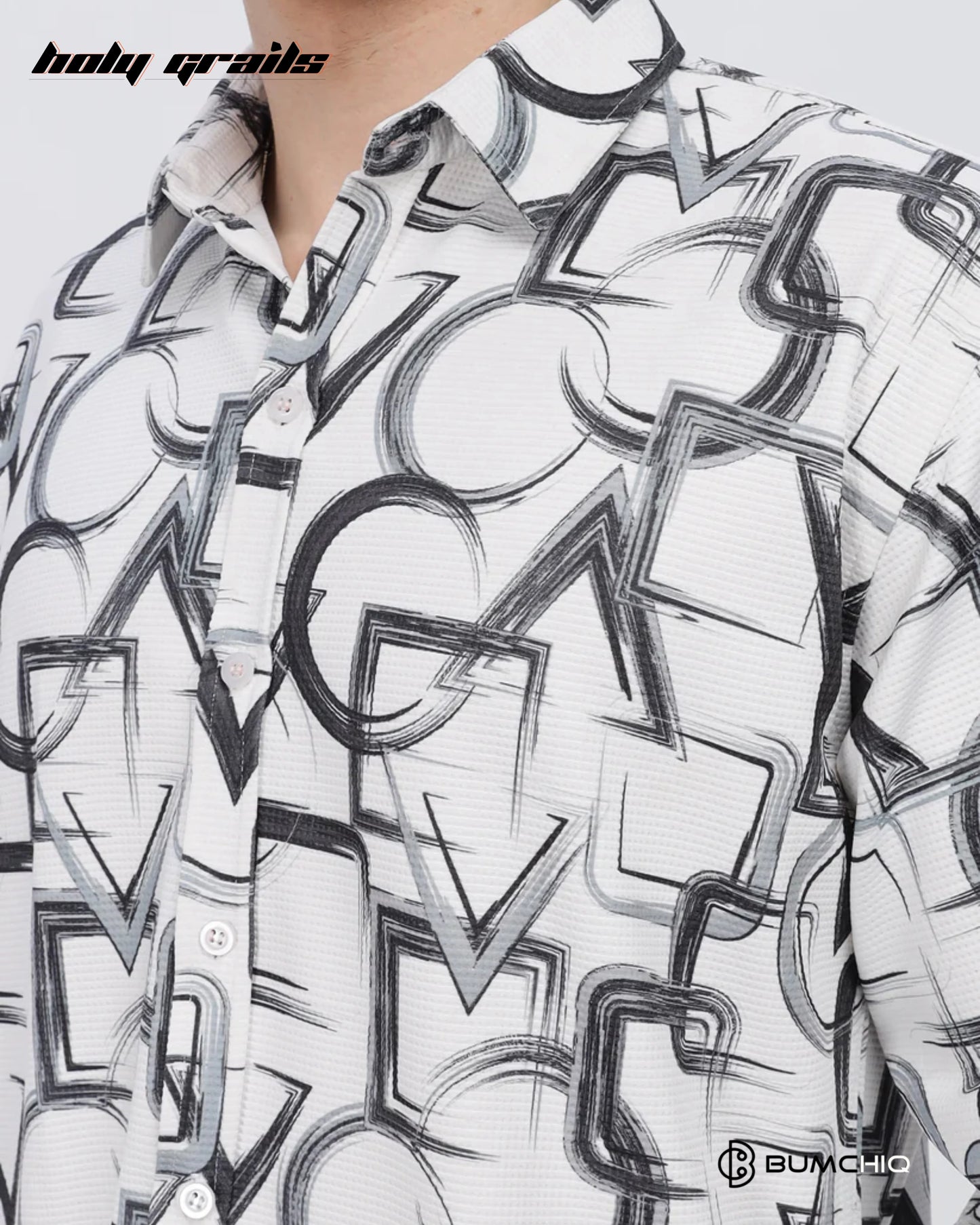 Black Geometrical Shirt HG x Bumchiq