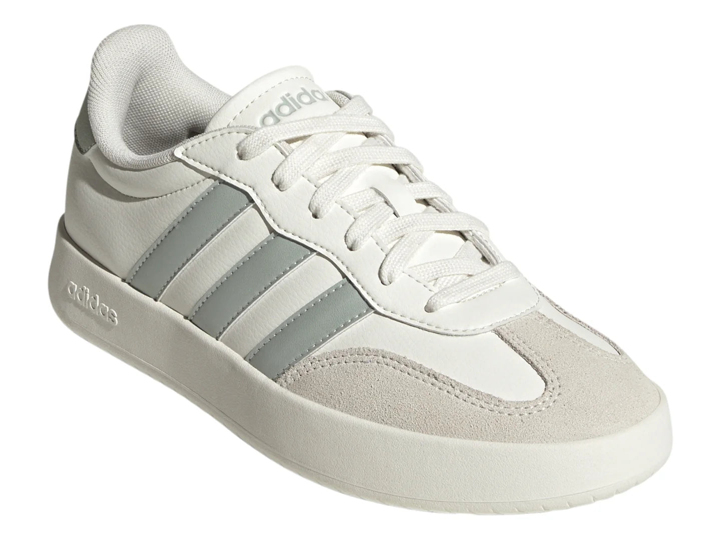 Tenis Adidas Bareda Blanco y Verde Metálico para Mujer
